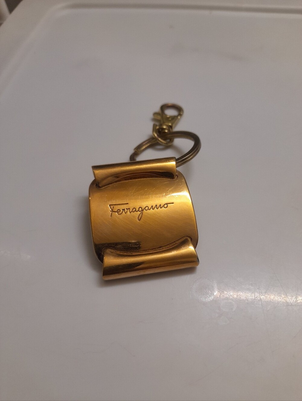 Salvatore Ferragamo Gold Tone Bag Charm Keychain Set - Picture 4 of 7